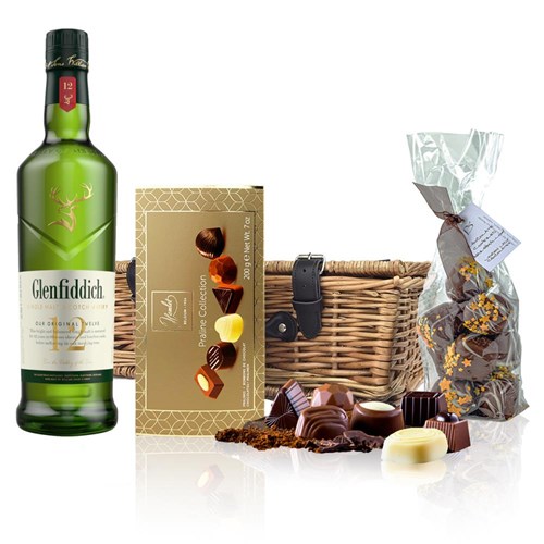 Glenfiddich 12 Year Old Whisky 70cl And Chocolates Hamper